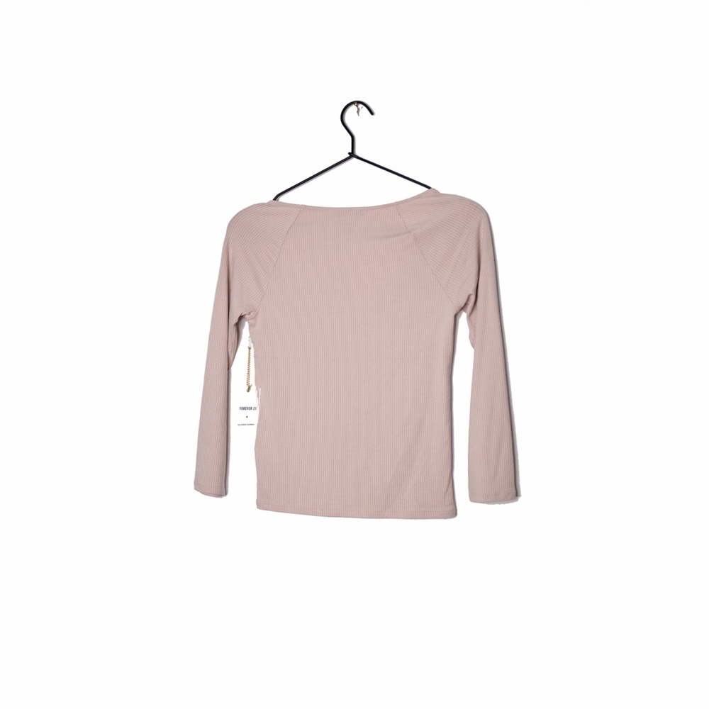 Forever 21 Ruched Ribbed Blush Top NWT - Picture 5 of 7